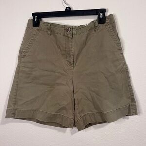 Talbots Olive High-Rise Bermuda Shorts